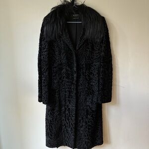 Marni Rare Vintage Black Karakul Broadtail Luxury Fur Coat